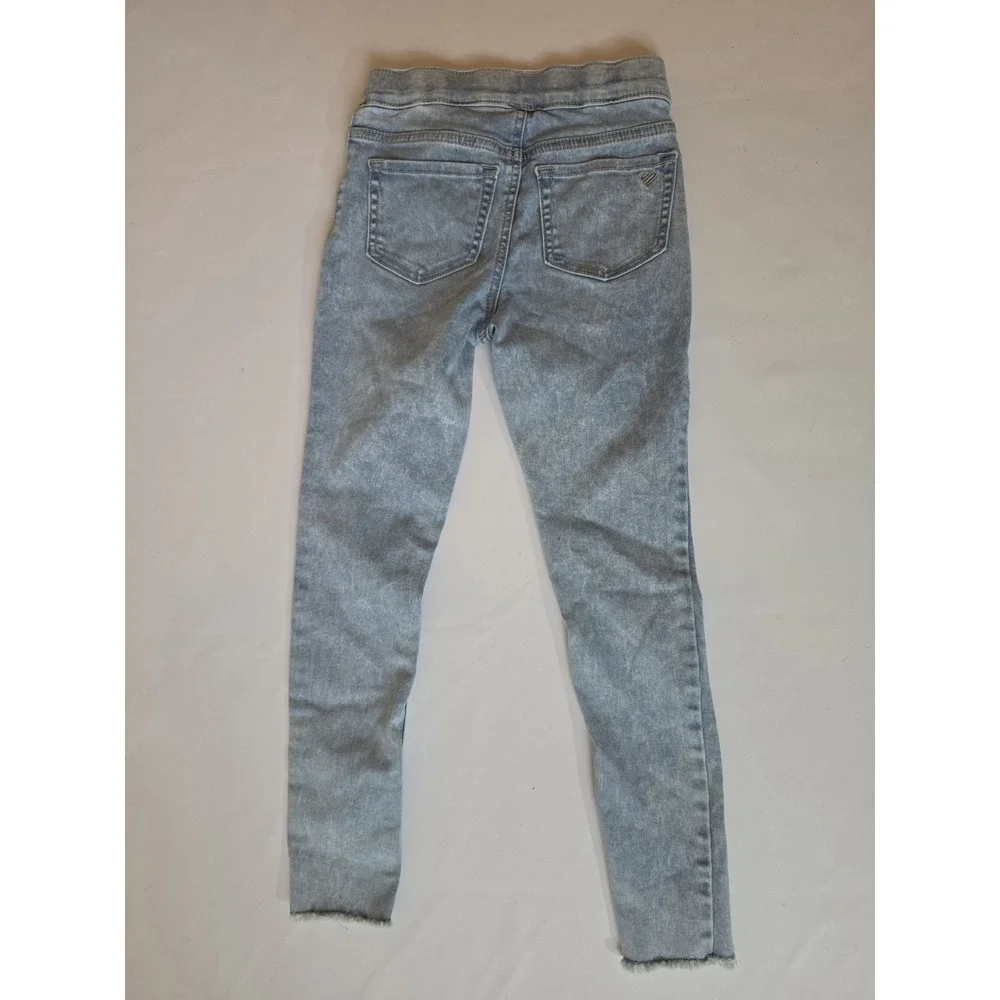 Justice Leggings for Girls, Size 10 — Light Blue Denim Style with‎ Distressed